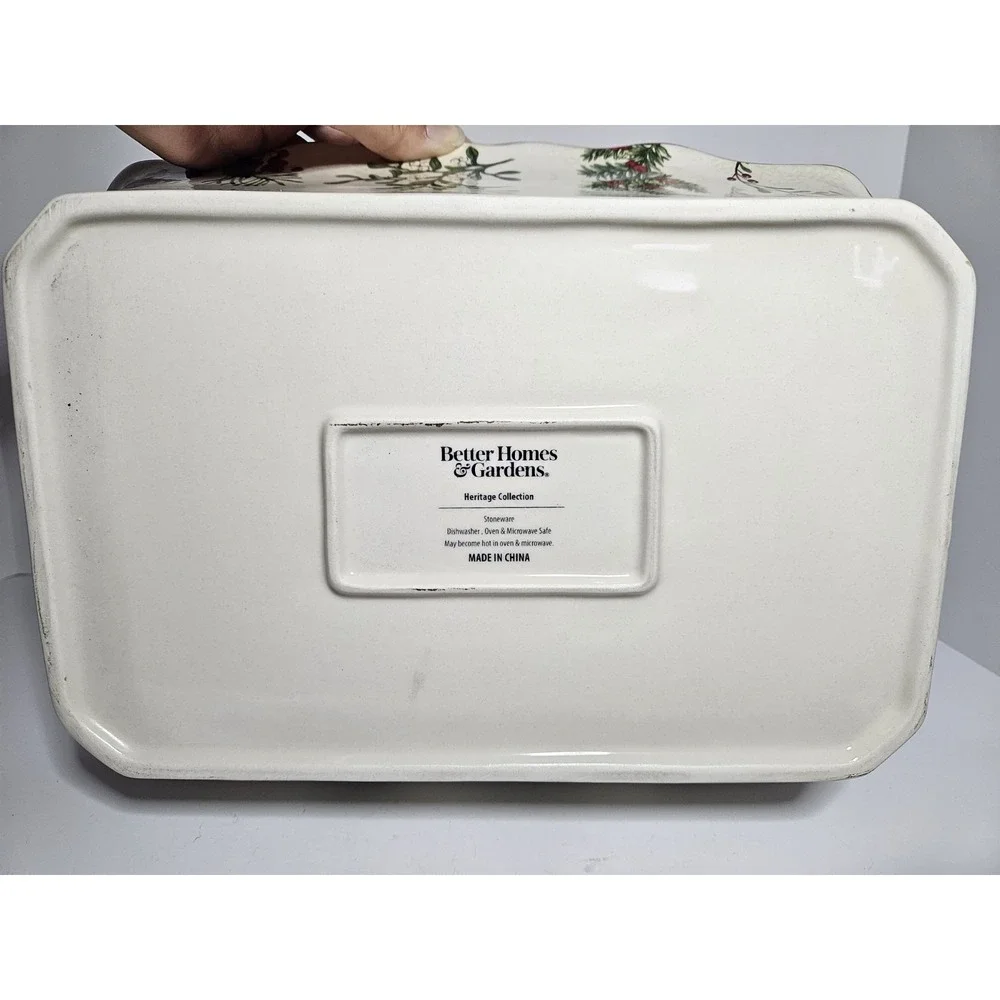Better Homes Gardens Winter Forest Heritage Stoneware Rectangular Casserole Bake